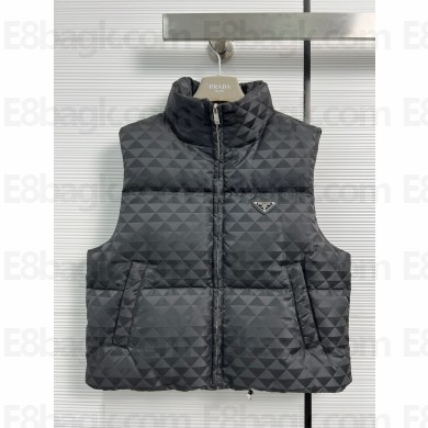 prada down vest black 2023