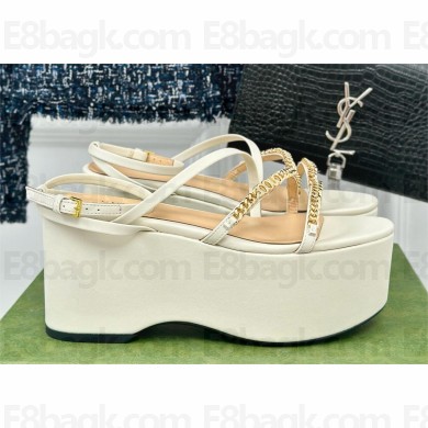 Gucci Signoria flatform sandal 786596 WHITE 2024