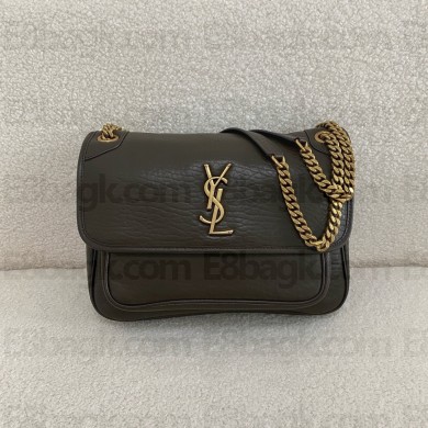 Saint Laurent niki medium Bag in grained lambskin 633178 light musk(original quality)