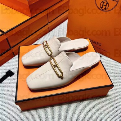 hermes calfskin Esmee mules creamy 2022