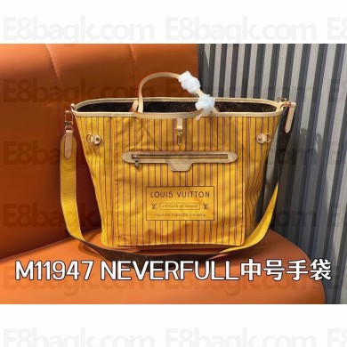 Louis Vuitton reversible Neverfull MM tote bag M11947 Jaune Safran 2024