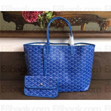 Goyard Saint Louis PM Tote Bag bright blue