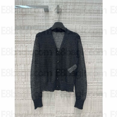 Dior Black Mohair, Alpaca and Silk Blend Knit CARDIGAN 2024