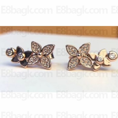 Louis Vuitton Star Blossom Earrings, Pink Gold And Diamonds Q96607