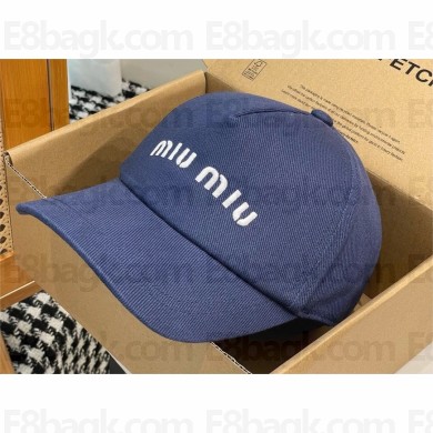 Miu Miu Drill baseball cap 5HC179 navy blue 2024