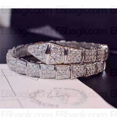 Bvlgari Serpenti silver & diamond bracelet & ring