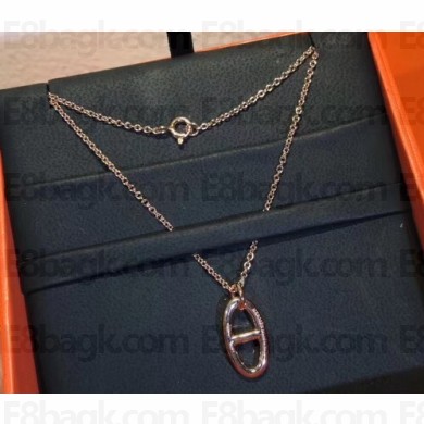 Hermes Farandole Pendant Necklace Pink Gold