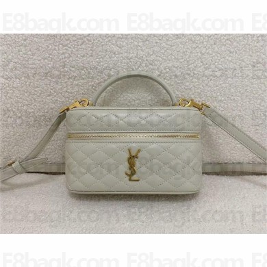 Saint Laurent GABY vanity bag in lambskin BLANC VINTAGE(original quality)