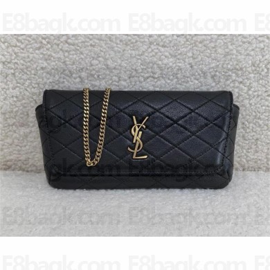 Saint Laurent GABY chain phone holder in lambskin black(original quality)