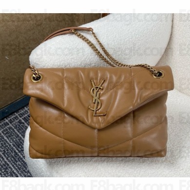 Saint Laurent  puffer small in Nappa leather DARK CORK (original quality) 2024