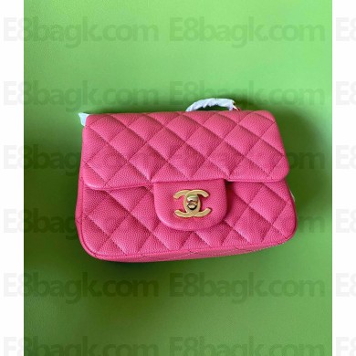 Chanel Original Quality Medium Classic Flap Bag 1115 in Caviar Leather ROUGE with Gold Hardware