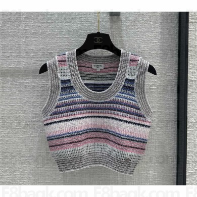 CHANEL MULTICOLOR KNITTED TANK TOP 2024SS