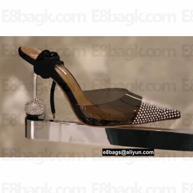 Aquazzura Heel 8.5cm PVC Nights Pumps Black 2022