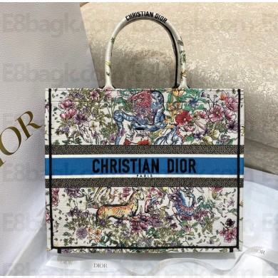 dior Latte D-Constellation Embroidery large book tote 2022