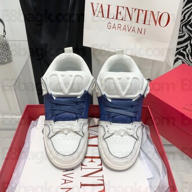 Valentino OPEN SKATE CALFSKIN AND FABRIC SNEAKER royal blue 2022