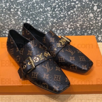  Louis Vuitton Calfskin Casual leather shoes in brown  Ls053