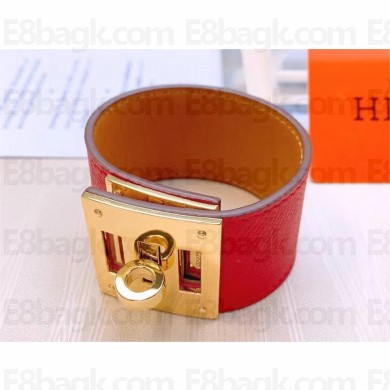 hermes bangle in epsom leather red 2025