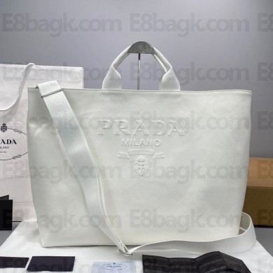 Prada Twill 3D three-dimensional canvas bag in White Pb005