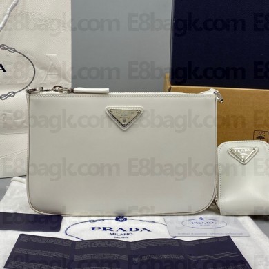Prada Cowhide Shoulder bag in White Pb018