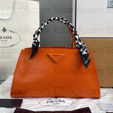 Prada X Raf Simons Cowhide handbag in Orange Pb020