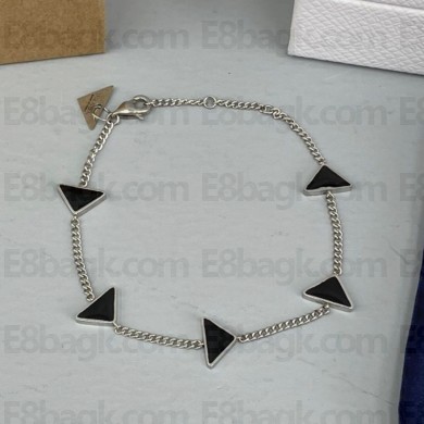Prada Triangle logo Bracelets Black Pe010
