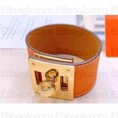 hermes bangle in epsom leather orange 2025