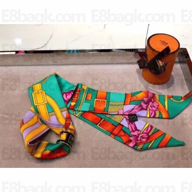 Hermes People Silk Twilly 85x5CM Orange 2019