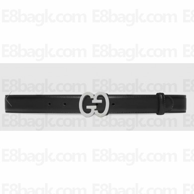 Gucci Width 3cm GG buckle belt 745830 Black/Silver 2023