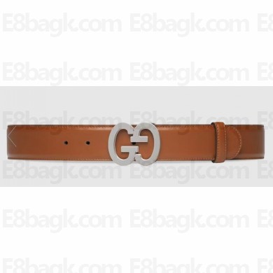 Gucci Width 4cm GG buckle wide belt 745826 Brown/Silver 2023