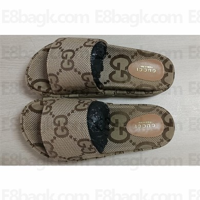Gucci Platform Maxi GG Canvas Slide Sandals 623212 Beige 2022