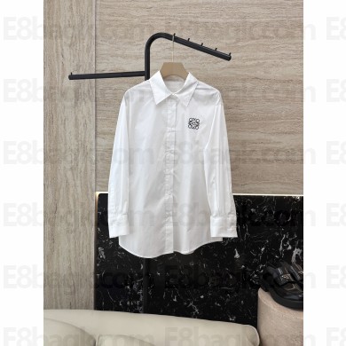 loewe logo embroidered shirt white 