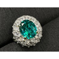 Cubic Zirconia Paraiba Tourmaline Ring 01