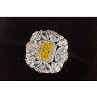 Cubic Zirconia Yellow Diamond Ring 13