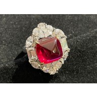 Cubic Zirconia Ruby Ring 14