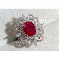 Cubic Zirconia Ruby Ring 16