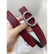 Hermes Calfskin belt  in red   Hy005