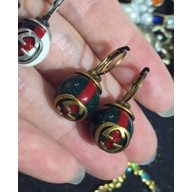 Gucci Web Earrings 527136 Green/Red 2018