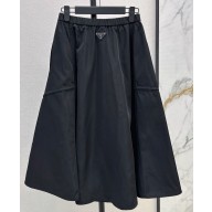 Prada pleated full skirt black 2025