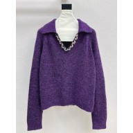 Prada wool sweater purple 2024