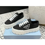 PRADA Double Wheel Re-Nylon gabardine sneakers black 2024