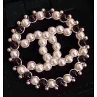 Chanel Brooch 68 Silver/Black 2018