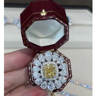 Cubic Zirconia Yellow Diamond Ring