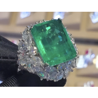 Cubic Zirconia Emerald Ring 23
