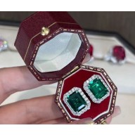 Cubic Zirconia Emerald Earrings 45