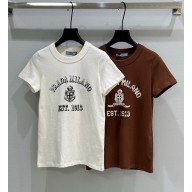 Prada Printed jersey T-shirt Tobacco/white 3557B 2025