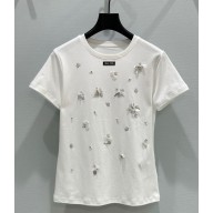 MIU MIU COTTON T-SHIRT WHITE 02 2025 