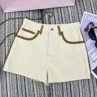 Miu Miu Denim and leather shorts GWP530 White 2025
