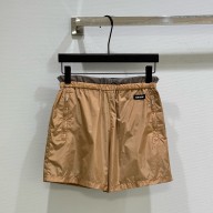Miu Miu Technical silk shorts ML1299 Sesame 2025