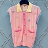 Chanel multicolor knitted with flower t-shirt 2025