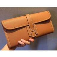 Hermers Jige Elan 29 Original Epsom Leather Clutch Bag Brown